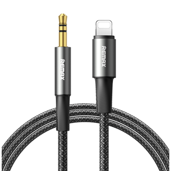 Καλώδιο Ήχου Lightning Σε 3.5mm AUX 1.2m Μαύρο Remax CB08