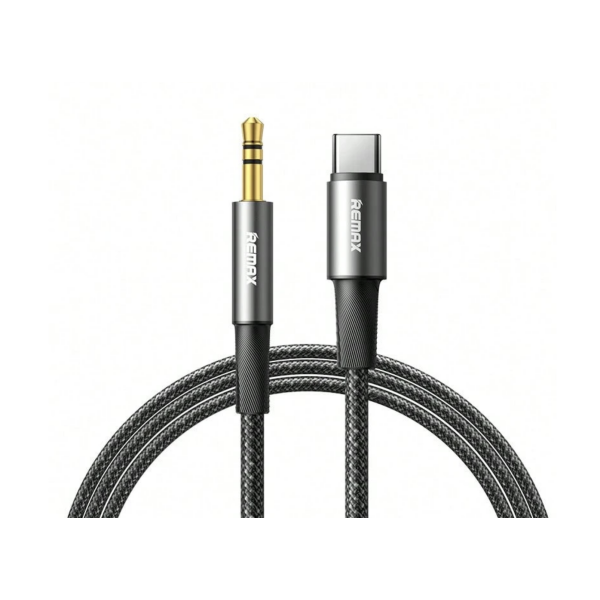 Καλώδιο Ήχου USB Type-C Σε 3.5mm AUX 1.2m Μαύρο Remax CB08