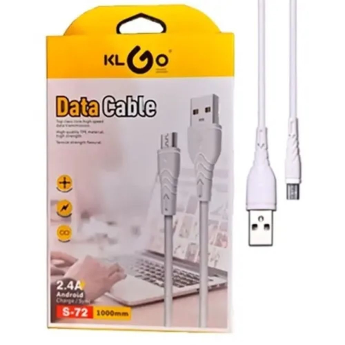Καλώδιο USB σε Micro USB KLGO S-72 1m για Φόρτιση & Μεταφορά Δεδομένων