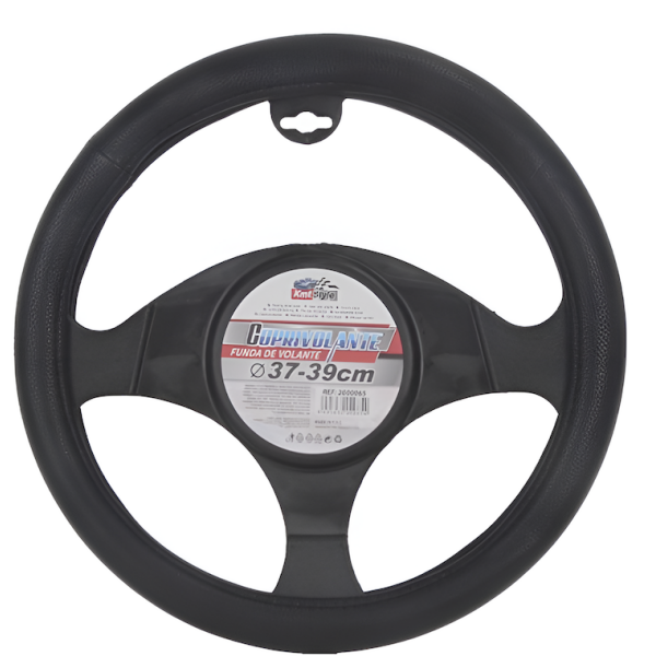 Κάλυμμα Τιμονιού Αυτοκινήτου Μαύρο PU/TPR 38cm 2000065
