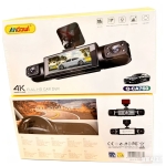 Κάμερα Αυτοκινήτου DVR 4K Με Διπλό Φακό, Οθόνη Και Καταγραφή Βίντεο Andowl Q-CA760