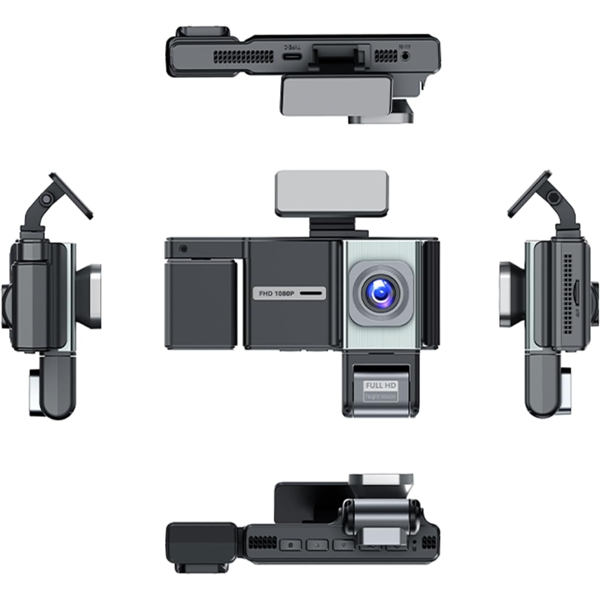 Κάμερα Αυτοκινήτου Quad Lens WiFi Με Οθόνη IPS 3" Και Καταγραφή 1080P - Image 9