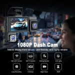 Κάμερα Αυτοκινήτου Quad Lens WiFi Με Οθόνη IPS 3" Και Καταγραφή 1080P - Image 5