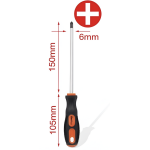 Κατσαβίδι Σταυρός PH2 6x150mm Kmt Tools 2308946 - Image 3