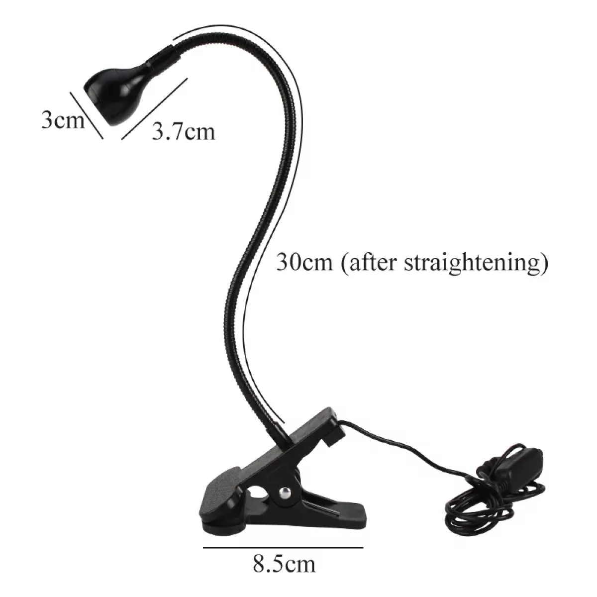 Λάμπα Πολυμερισμού Νυχιών UV/LED 3W Με USB Και Βάση Clip - Image 7