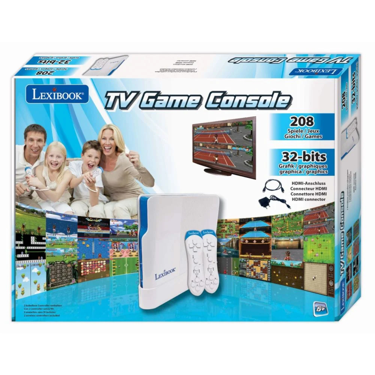 Lexibook TV Game Console Plug N Play Controlers Διαδραστική Κονσόλα με 208 παιχνίδια - Image 2