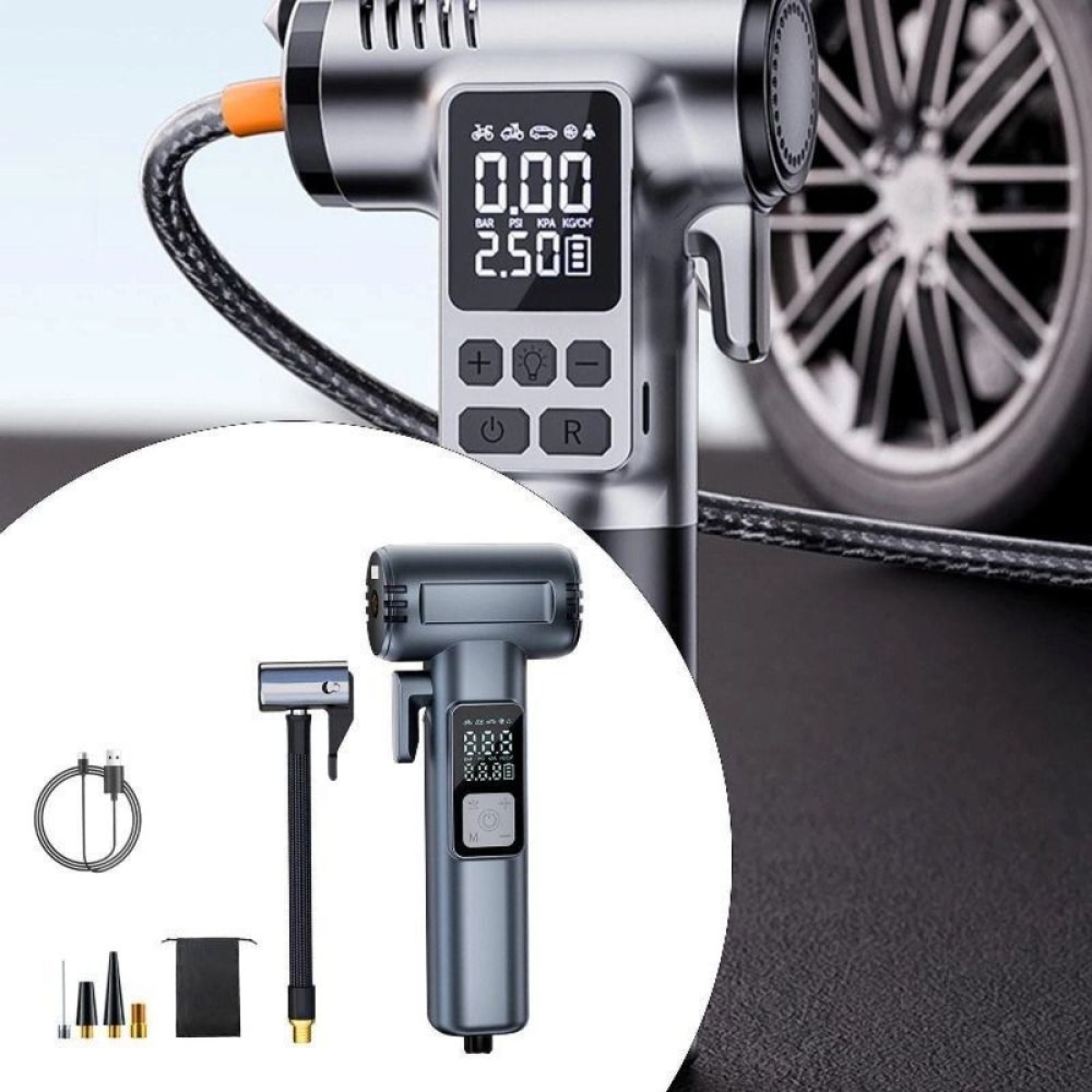 MDHL Τρόμπα Αυτοκινήτου 150PSI Επαναφορτιζόμενη 12V MD-9170