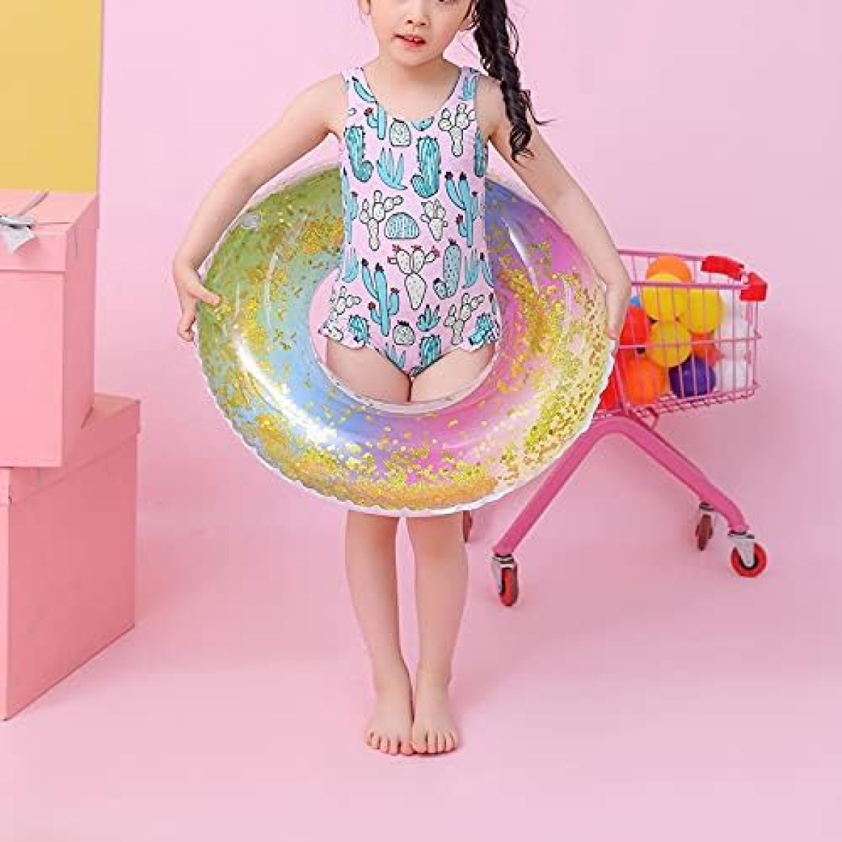 Παιδικό Φουσκωτό Σωσίβιο Glitter Rainbow 66cm - Image 3