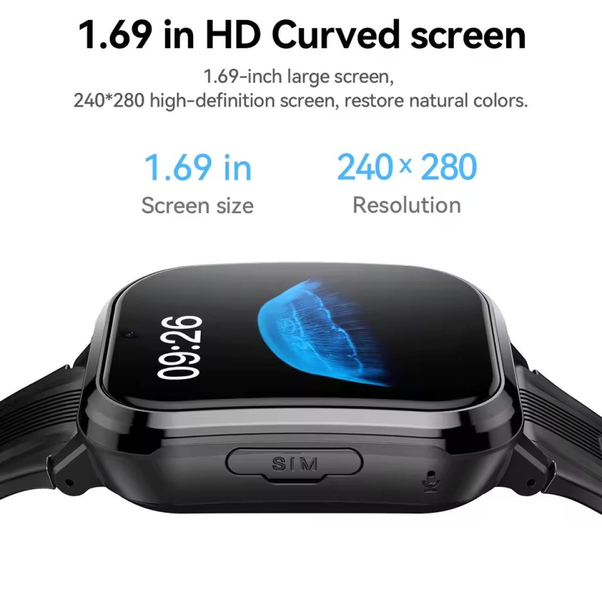 Παιδικό Smartwatch 4G με GPS, SOS, Κάμερα και Υποδοχή Nano SIM IPX7 HOCO Y108 - Image 3