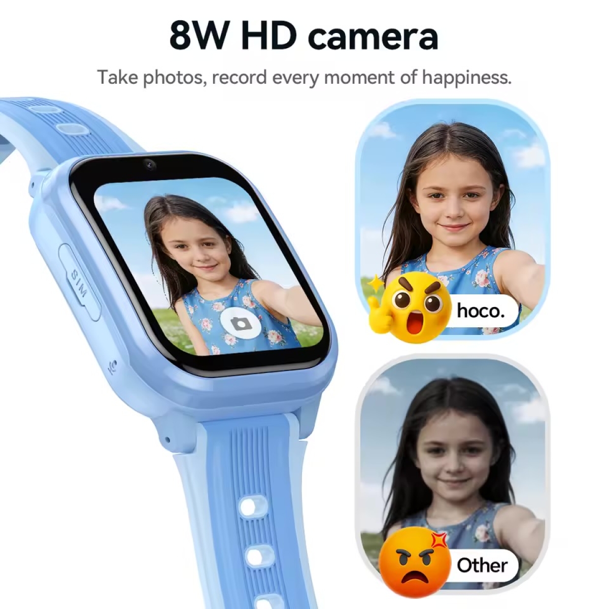 Παιδικό Smartwatch 4G με GPS, SOS, Κάμερα και Υποδοχή Nano SIM IPX7 HOCO Y108 - Image 6