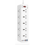 Πολύπριζο 10 Θέσεων Με 3 USB-A Και 3 USB-C PD 30W 2500W 2m LDNIO SC10610C