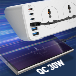 Πολύπριζο 10 Θέσεων Με 3 USB-A Και 3 USB-C PD 30W 2500W 2m LDNIO SC10610C - Image 3