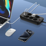Πολύπριζο 6 Θέσεων Με 2 USB-A Και 2 USB-C 2500W 2m LDNIO SE6403C - Image 6