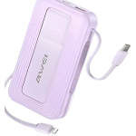 Power Bank 10000mAh Με Ενσωματωμένα Καλώδια USB-C Και Lightning Και Γρήγορη Φόρτιση 22.5W Awei PA-1 - Image 5