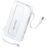 Power Bank 10000mAh Με Ενσωματωμένα Καλώδια USB-C Και Lightning Και Γρήγορη Φόρτιση 22.5W Awei PA-1 - Image 4