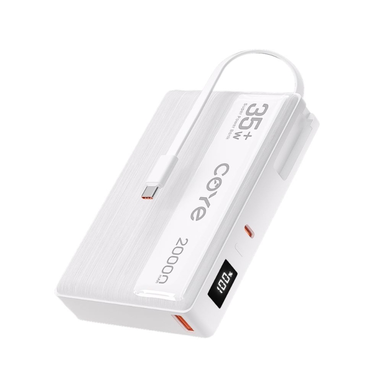 Power Bank 20000mAh 35W με Ψηφιακή Οθόνη & Ενσωματωμένα Καλώδια - CB-9