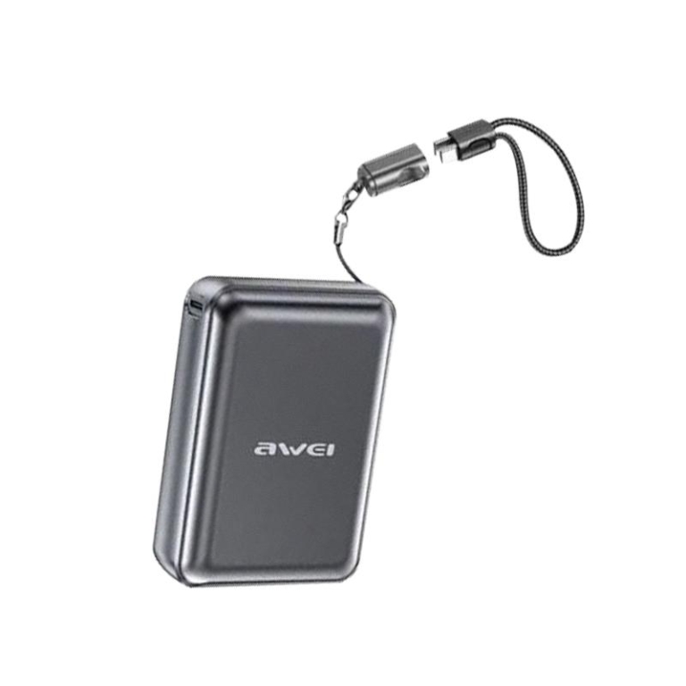 Power Bank 20000mAh Με Ενσωματωμένο Καλώδιο USB-C Και Γρήγορη Φόρτιση 22.5W Awei GD21 Pro