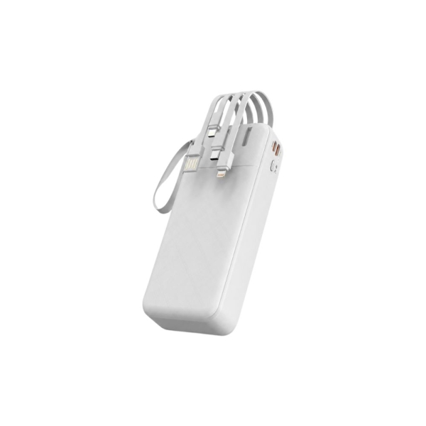 Power Bank 20000mAh PB147-2 με Ενσωματωμένα Καλώδια & 4 Εξόδους Φόρτισης