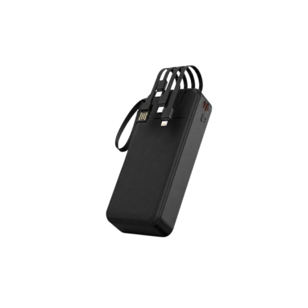 Power Bank 20000mAh PB147-2 με Ενσωματωμένα Καλώδια & 4 Εξόδους Φόρτισης
