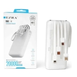 Power Bank 20000mAh PB147-2 με Ενσωματωμένα Καλώδια & 4 Εξόδους Φόρτισης