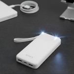 Power Bank EZRA PB147 10000mAh με 4 Ενσωματωμένα Καλώδια & LED Φακό
