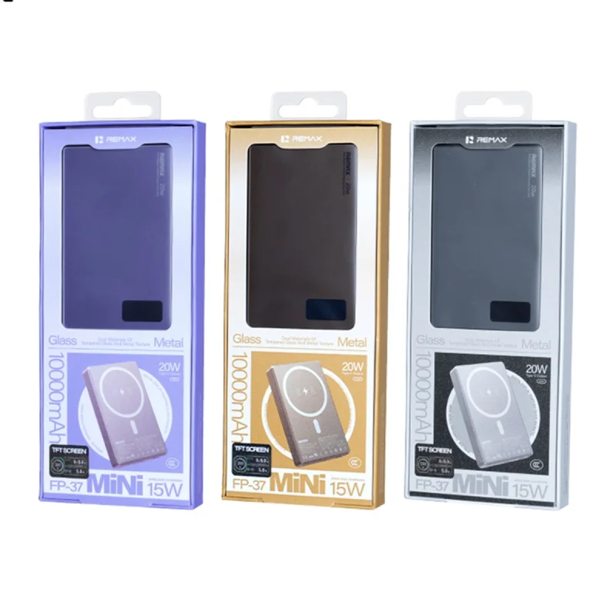 Power Bank Μαγνητικής Ασύρματης Φόρτισης 10000mAh PD 20W Με TFT Οθόνη Remax FP-37 - Image 4
