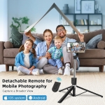 Πτυσσόμενο Selfie Stick Τρίποδο Με Ασύρματο Χειριστήριο Και Περιστροφή 360° - Image 6