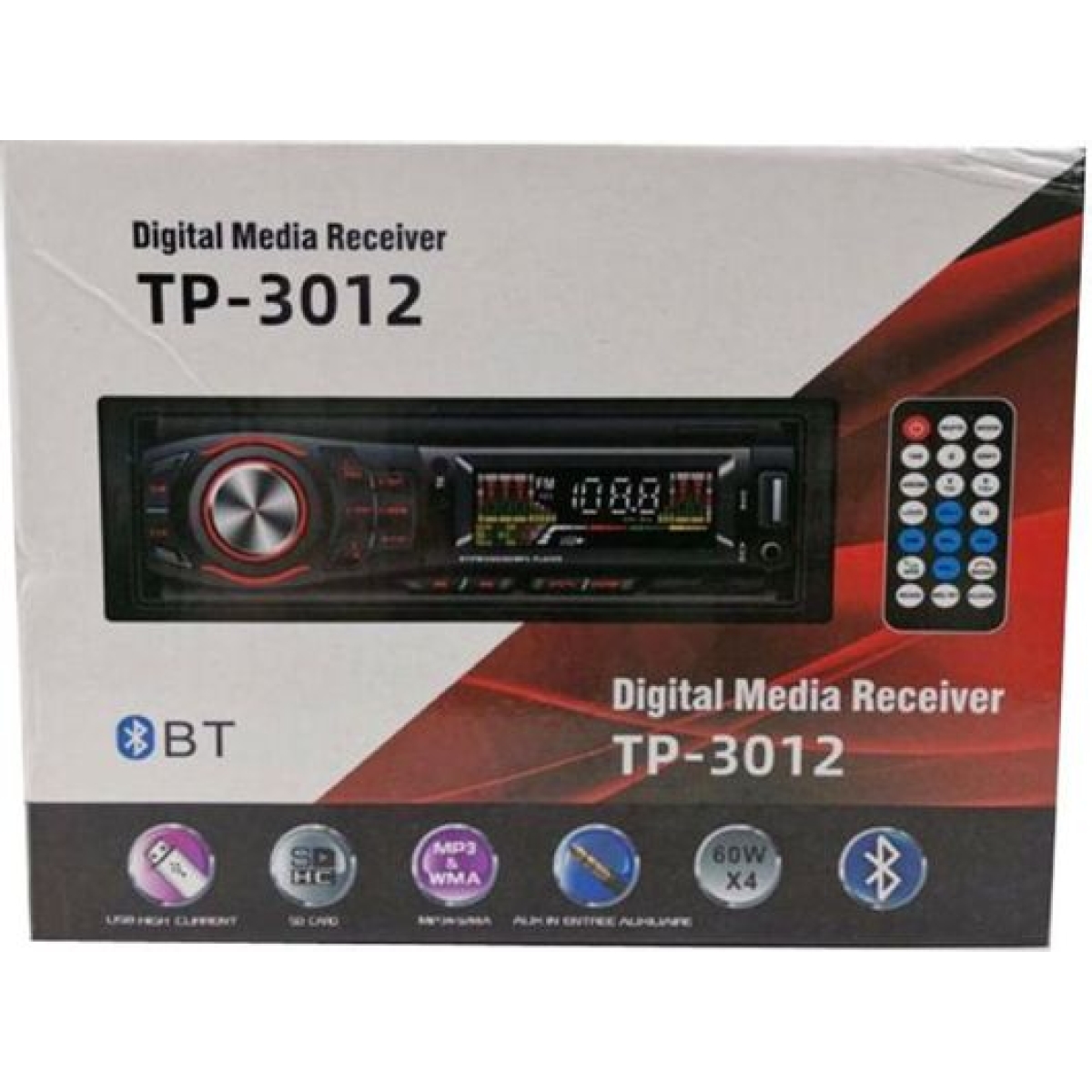 Ράδιο Αυτοκινήτου 1DIN Με Bluetooth USB SD AUX Και Τηλεχειριστήριο TP-3012 - Image 3