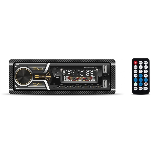Ράδιο Αυτοκινήτου 1DIN Με Bluetooth USB SD Και Τηλεχειριστήριο 60W x4 TP-1126