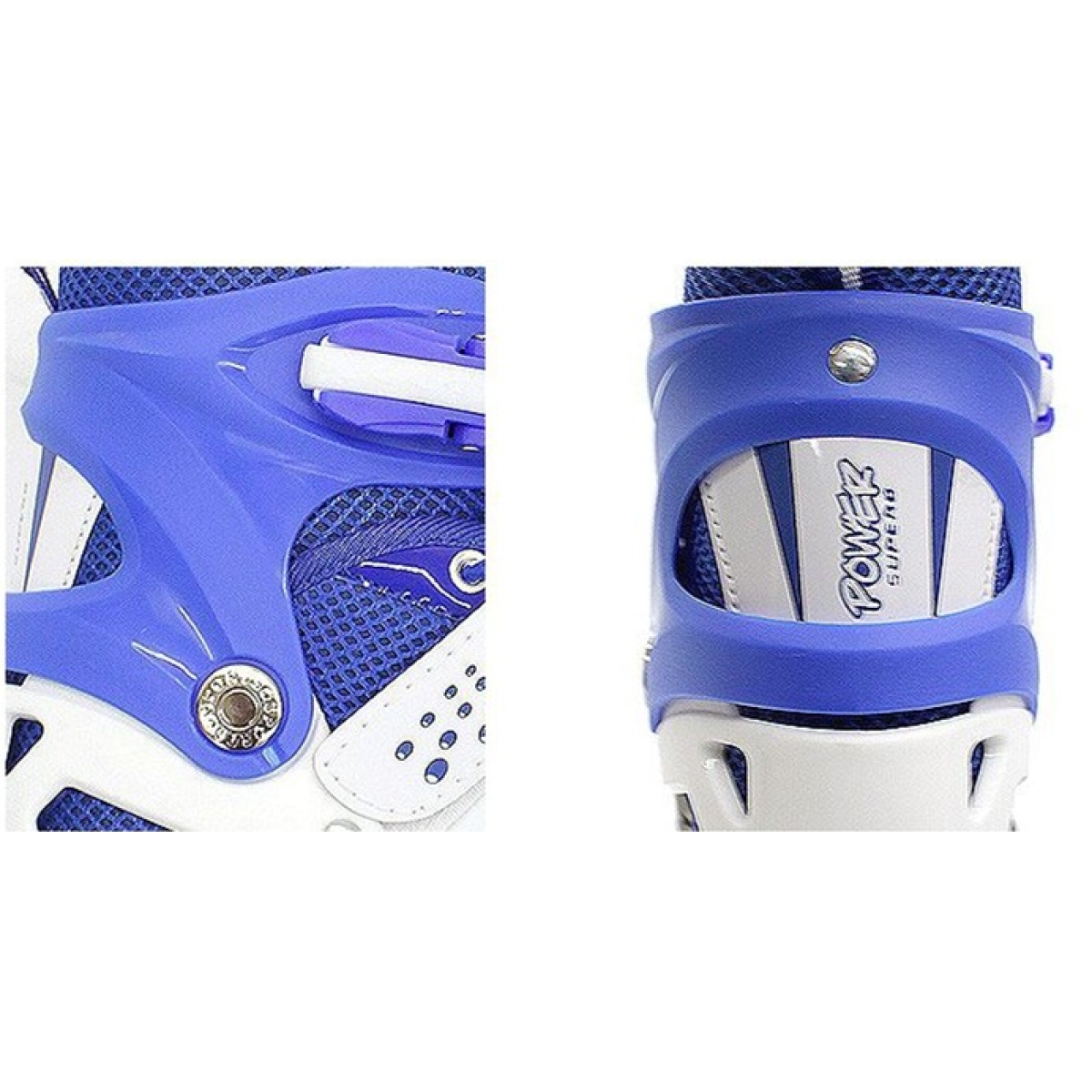 Ρυθμιζόμενα Πατίνια Roller Skates 4 Τροχών για Παιδιά & Αρχάριους με Φωτιζόμενους Τροχούς Μπλε - Small - Image 2