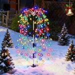Σετ 2 τμχ Ηλιακά Φωτάκια RGB LED Εξωτερικού Χώρου 200 LED IP44