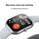 Smartwatch AMOLED 2.1" με Κλήσεις Bluetooth, Καρδιακούς Παλμούς & 123 Αθλητικές Λειτουργίες Awei H46 Black - Image 2