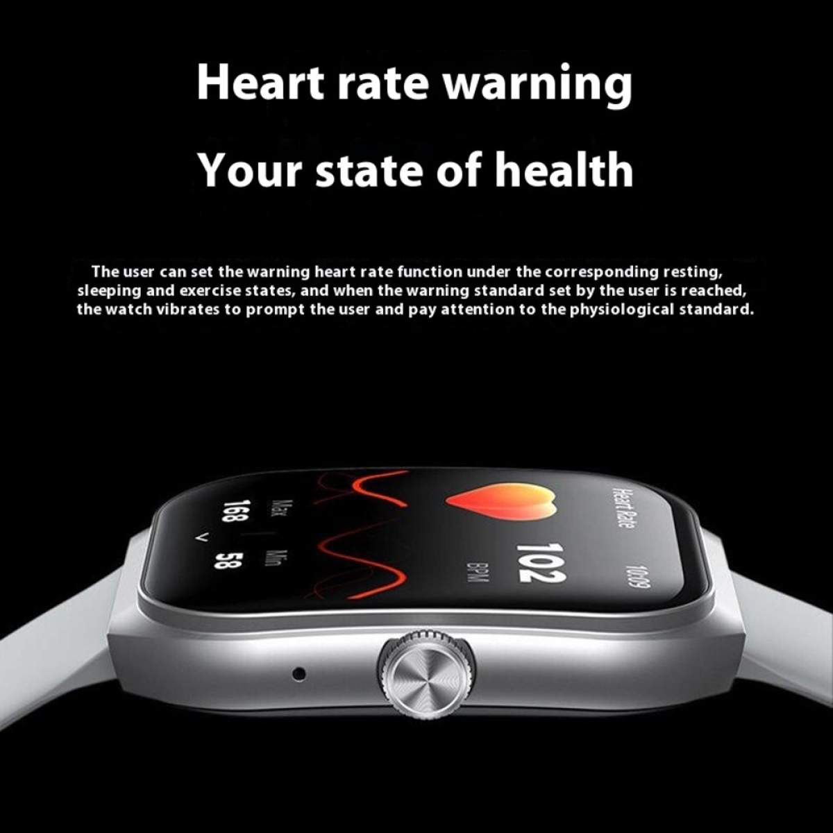 Smartwatch AMOLED 2.1" με Κλήσεις Bluetooth, Καρδιακούς Παλμούς & 123 Αθλητικές Λειτουργίες Awei H46 Black - Image 4