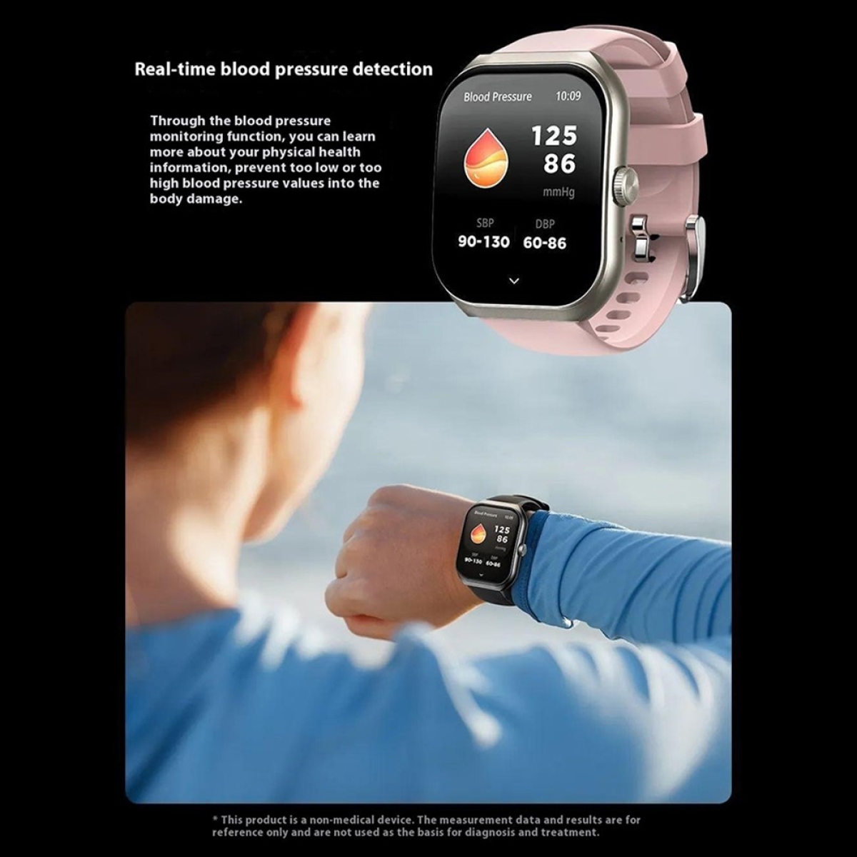 Smartwatch AMOLED 2.1" με Κλήσεις Bluetooth, Καρδιακούς Παλμούς & 123 Αθλητικές Λειτουργίες Awei H46 Black - Image 7