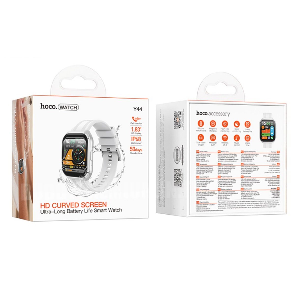 Smartwatch Bluetooth Calls 1.83" HD Οθόνη, IP68, Καρδιακοί Παλμοί & Μπαταρία 1000mAh HOCO Y44 - Image 8