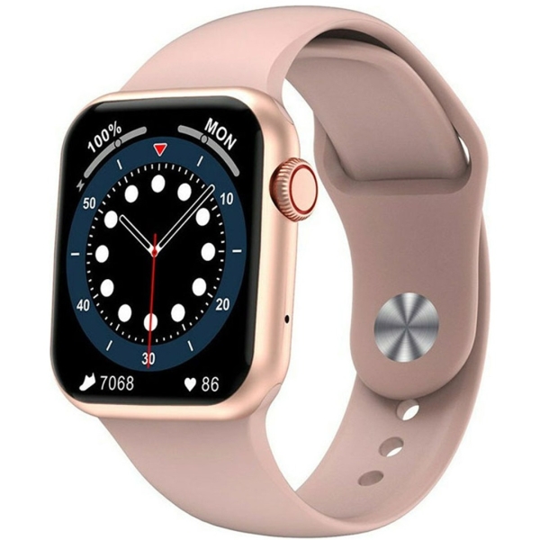 Smartwatch με Bluetooth Κλήσεις, ECG & Οθόνη Full Touch 1.78" DT100 Pro Ροζ