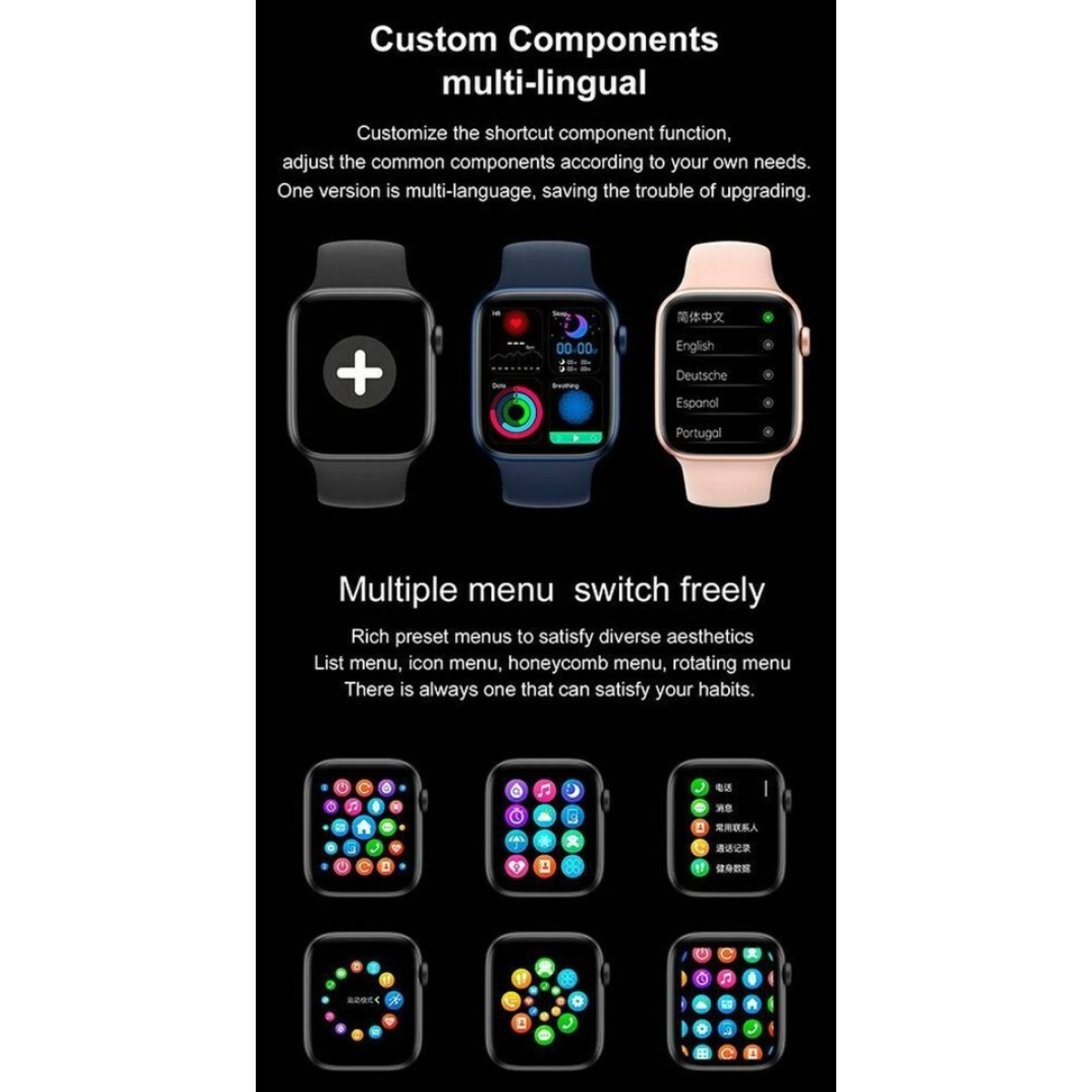 Smartwatch με Bluetooth Κλήσεις, ECG & Οθόνη Full Touch 1.78" DT100 Pro Ροζ - Image 2