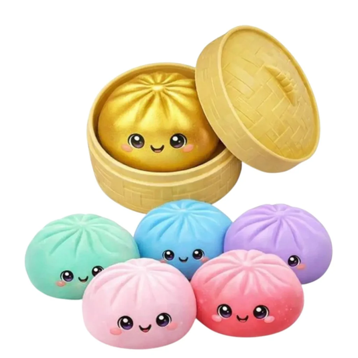 Squishy Παιχνίδι Anti-Stress Dumpling Rainbow Glitter 89464 - Image 2