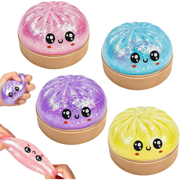 Squishy Παιχνίδι Anti-Stress Dumpling Rainbow Glitter 89464