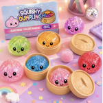 Squishy Παιχνίδι Anti-Stress Dumpling Rainbow Glitter 89464 - Image 3
