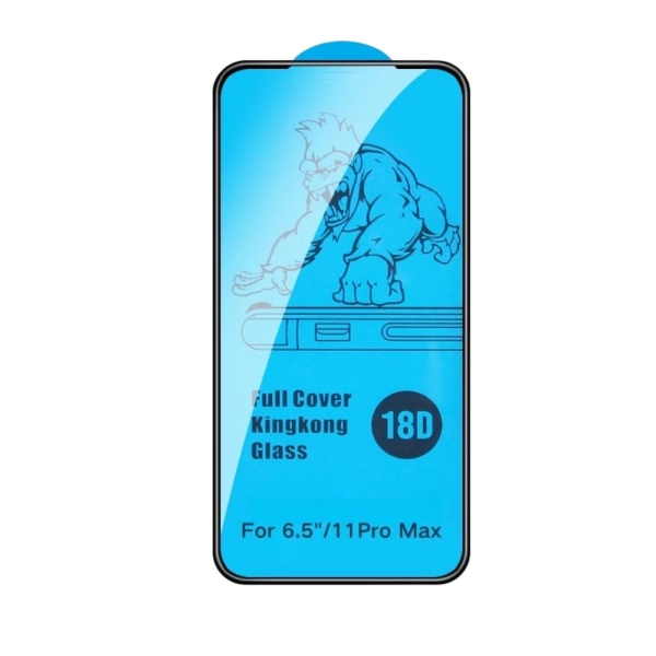 Tempered Glass Full Cover για iPhone 11 Pro Max με Μαύρο Πλαίσιο 9H