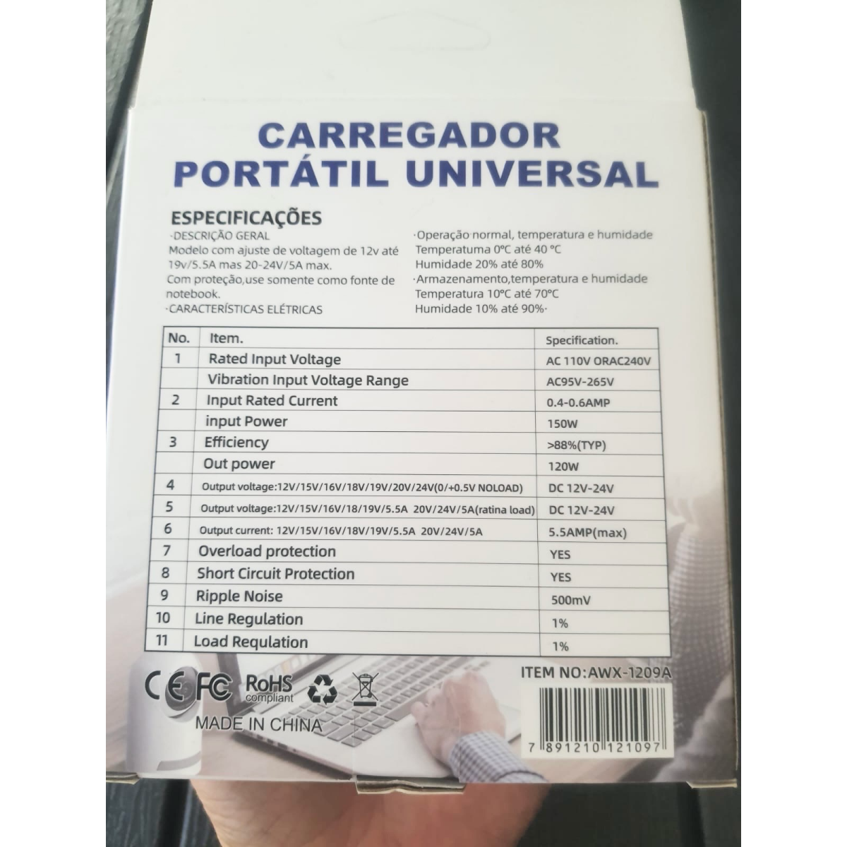 Universal Φορτιστής Laptop 120W Με 9 Βύσματα Aoweixun AWX-1209A - Image 10