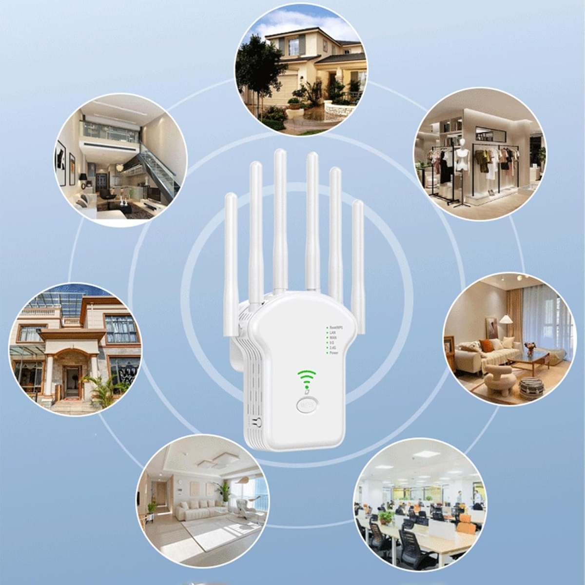 WiFi Repeater AX1800 Dual Band Με 6 Κεραίες Andowl Q-A108 - Image 3