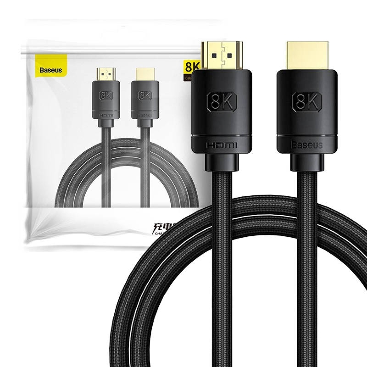 Baseus Καλώδιο HDMI 2.1 High Definition Series, 8K 60Hz, 3D, HDR, 48Gbps, 3m (Μαύρο) CAKGQ-L01 - Image 4