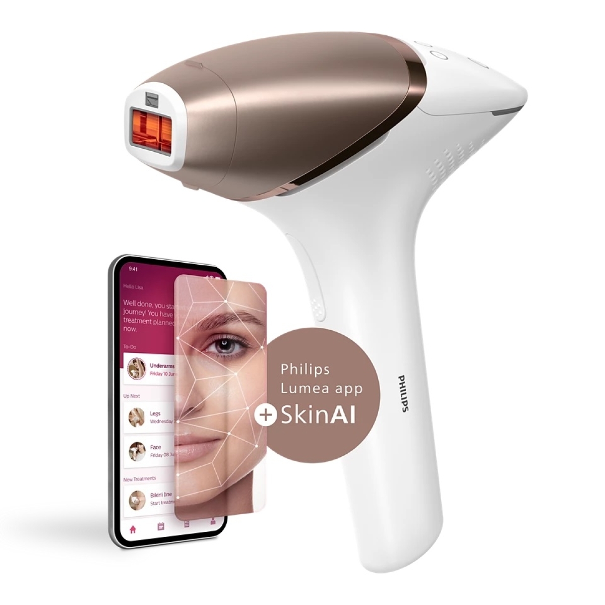 Philips Lumea 9900 Σετ Αποτρίχωσης IPL για Πρόσωπο & Σώμα BRI973/00 - Image 2