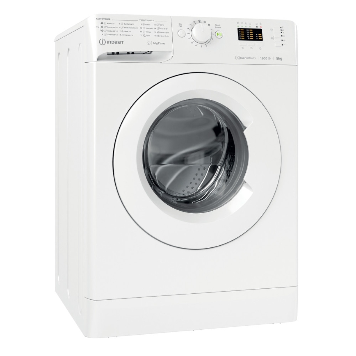 Indesit Πλυντήριο Ρούχων 9kg 1200 Στροφών Water Balance Plus MTWA 91284 W EE - Image 4