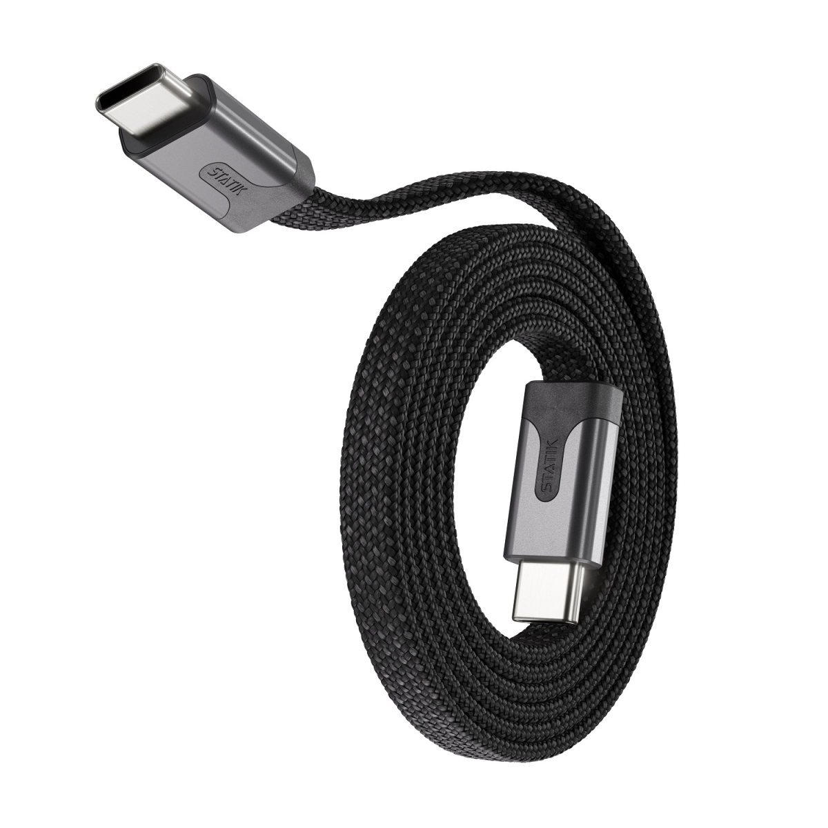 STATIK MagStack Slim Pro Cable; 1M/3.3ft; Black; USB-C to USB-C PUP-0495-3FT-CC-BLK - Image 3