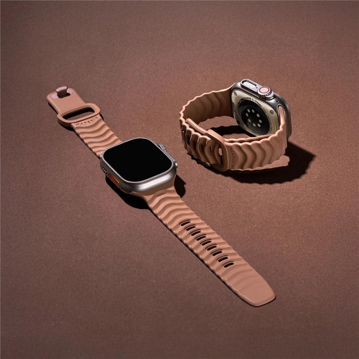 MATERIK Sport Band για Apple Watch 49mm - 42/44mm - 45/46mm Soft Clay MP-AWB-FKM1-BW - Image 3