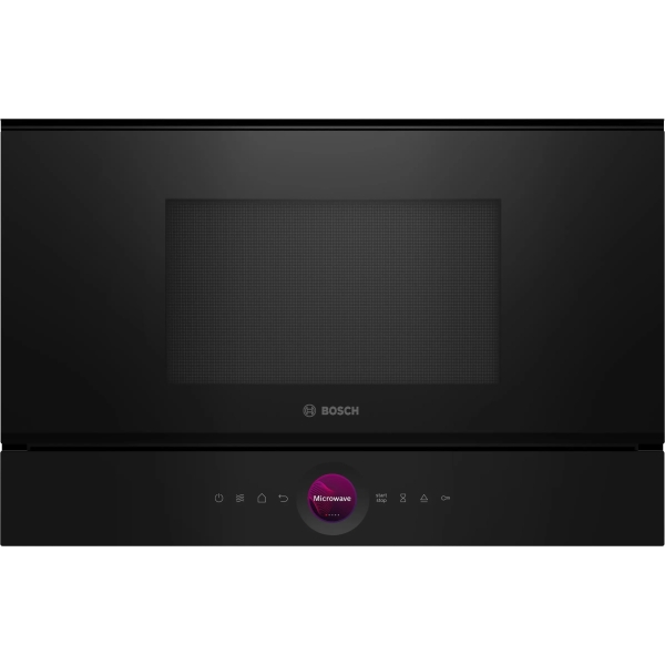 Bosch Εντοιχιζόμενος Φούρνος Μικροκυμάτων 21lt Μαύρος BFR7221B1