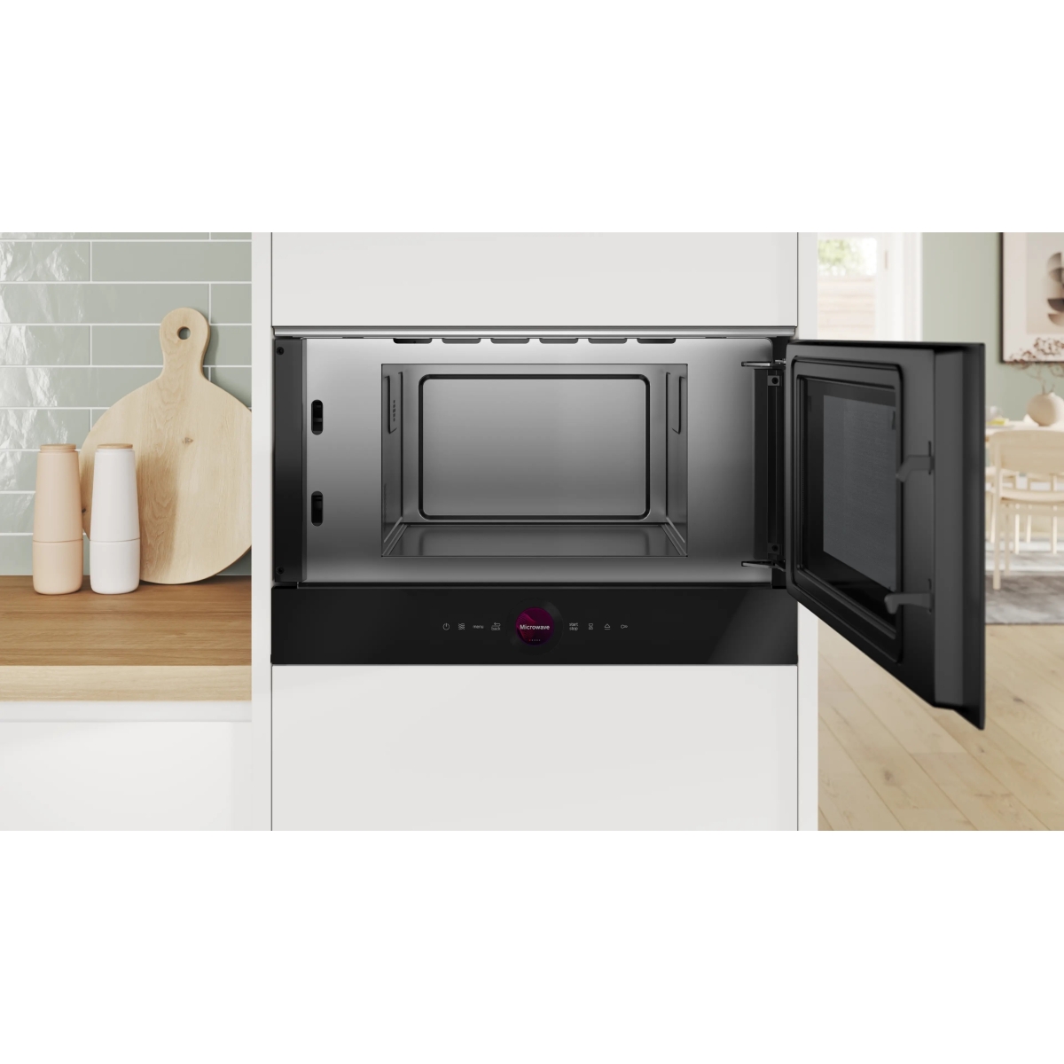 Bosch Εντοιχιζόμενος Φούρνος Μικροκυμάτων 21lt Μαύρος BFR7221B1 - Image 4